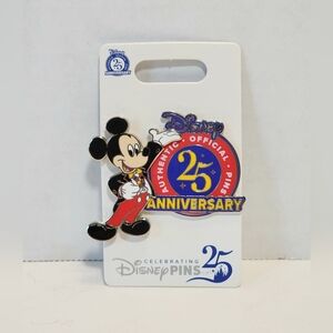 Disney Parks Pin Trading 25th Anniversary MICKEY MOUSE Official Trading Pin  NWT